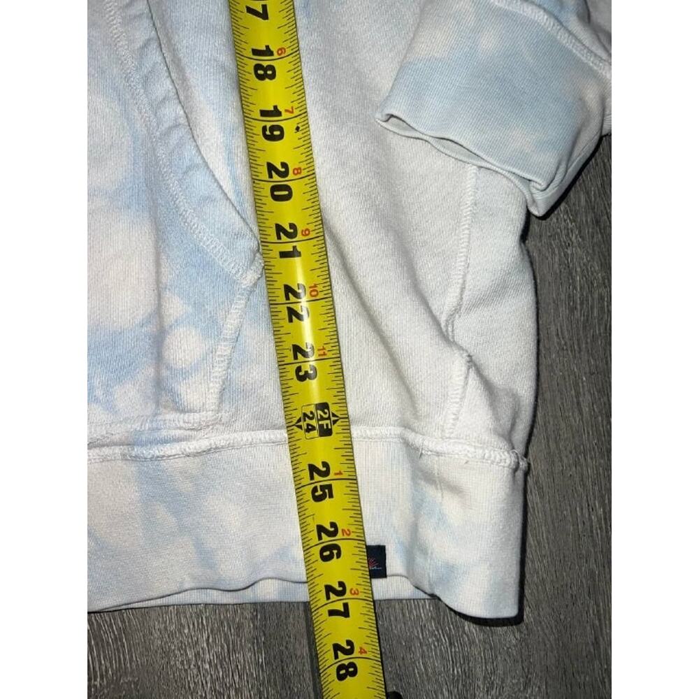 Faherty Hoodie Womens Y2K preppy Large White Tie Dye Pullover A006301 - Picture 2 of 7
